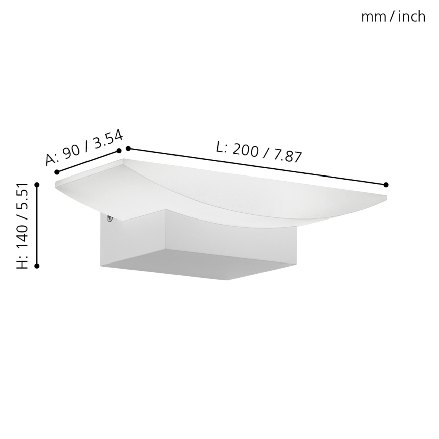 Eglo - LED nástenné svietidlo 1xLED/5,6W/230V