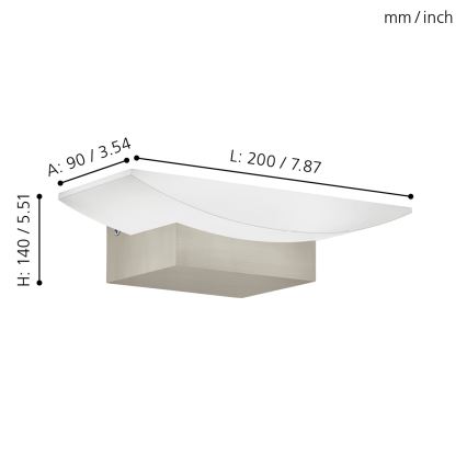 Eglo - LED nástenné svietidlo 1xLED/5,6W/230V