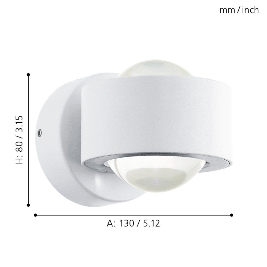 Eglo - LED nástenné svietidlo 2xLED/2,5W/230V