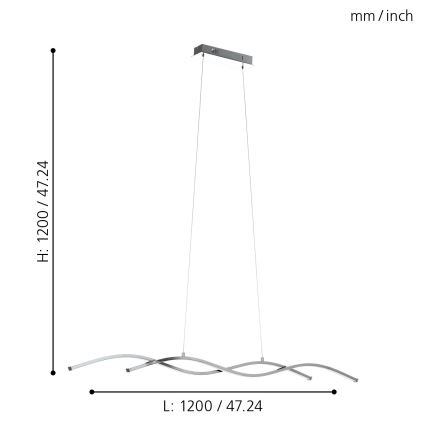 Eglo - LED luster 2xLED/14W/230V