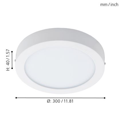 Eglo 96168 - LED Stropné svietidlo FUEVA 1 LED/22W/230V