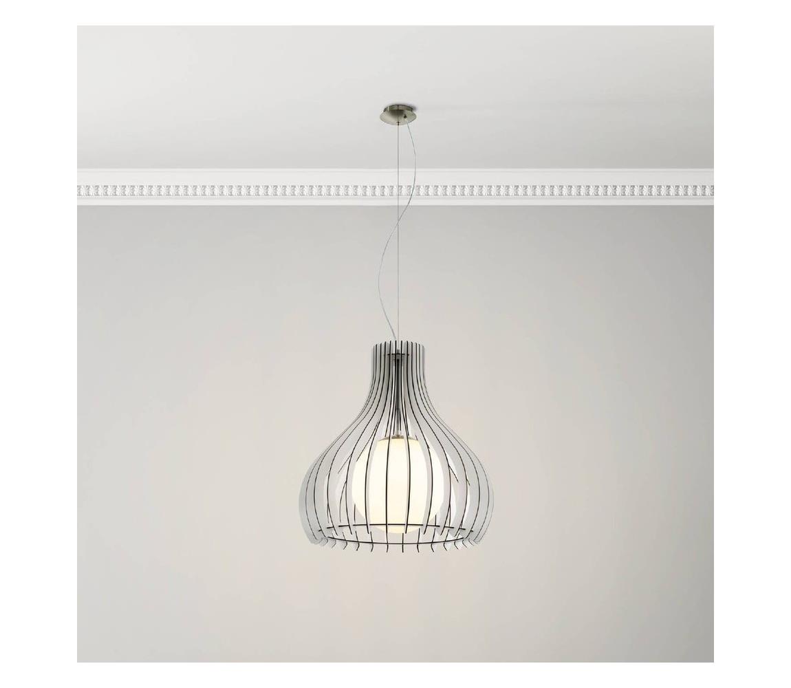Eglo 96211 - Závesný luster na lanku TINDORI 1xE27/60W/230V pr. 50 cm biely 96211