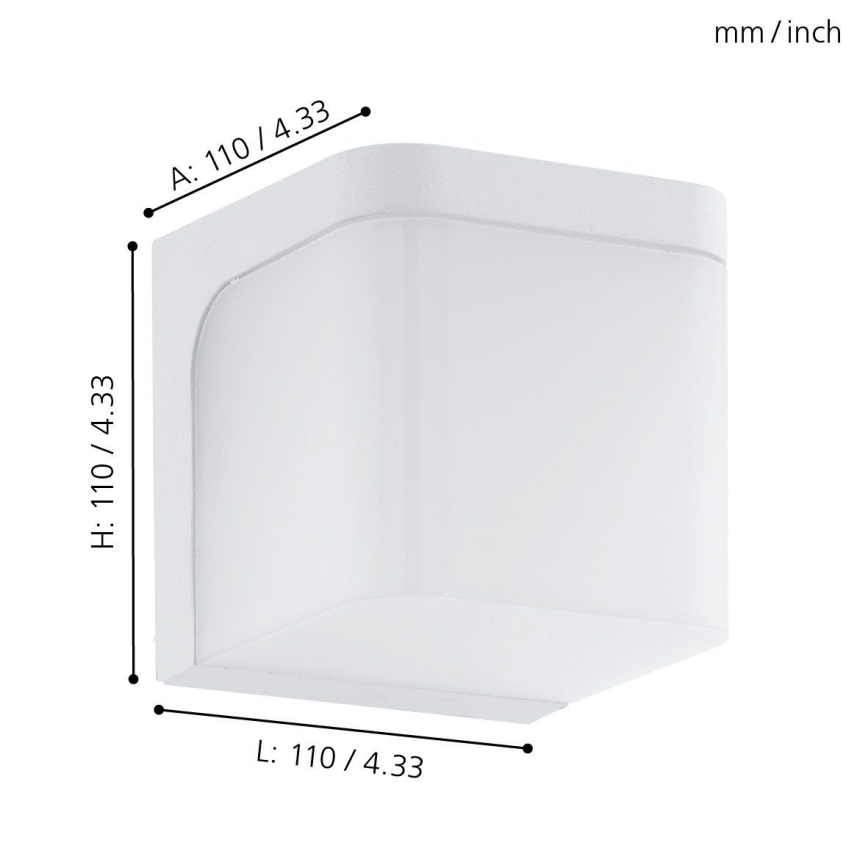 Eglo - LED Vonkajšie nástenné svietidlo LED/4,9W/230V IP44
