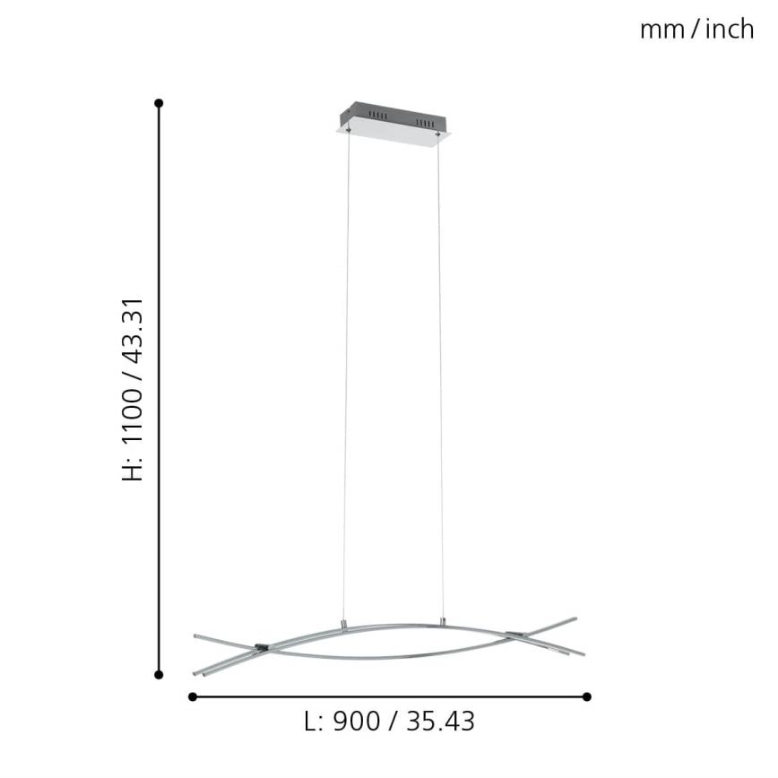Eglo - LED Luster na lanku 3xLED/9W/230V