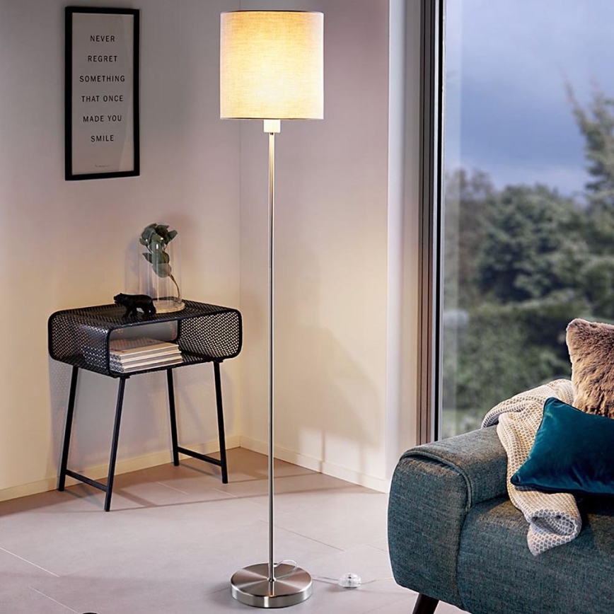 Eglo 96377 - Stojacia lampa PASTERI 1xE27/60W/230V, priemer 28 cm, sivá