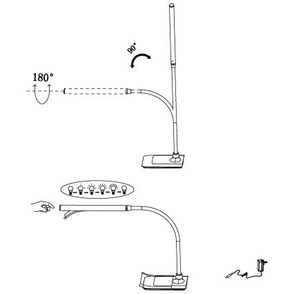 Eglo - LED Stolná lampa LED/3,5W/230V biela