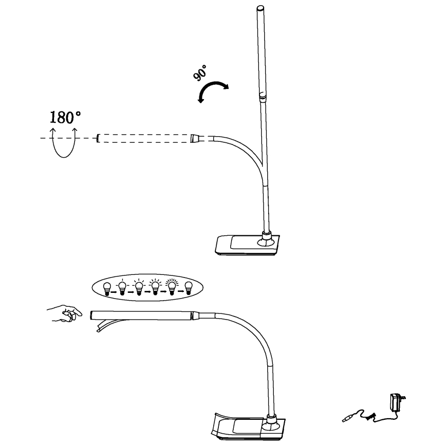Eglo - LED Stolná lampa LED/3,5W/230V biela