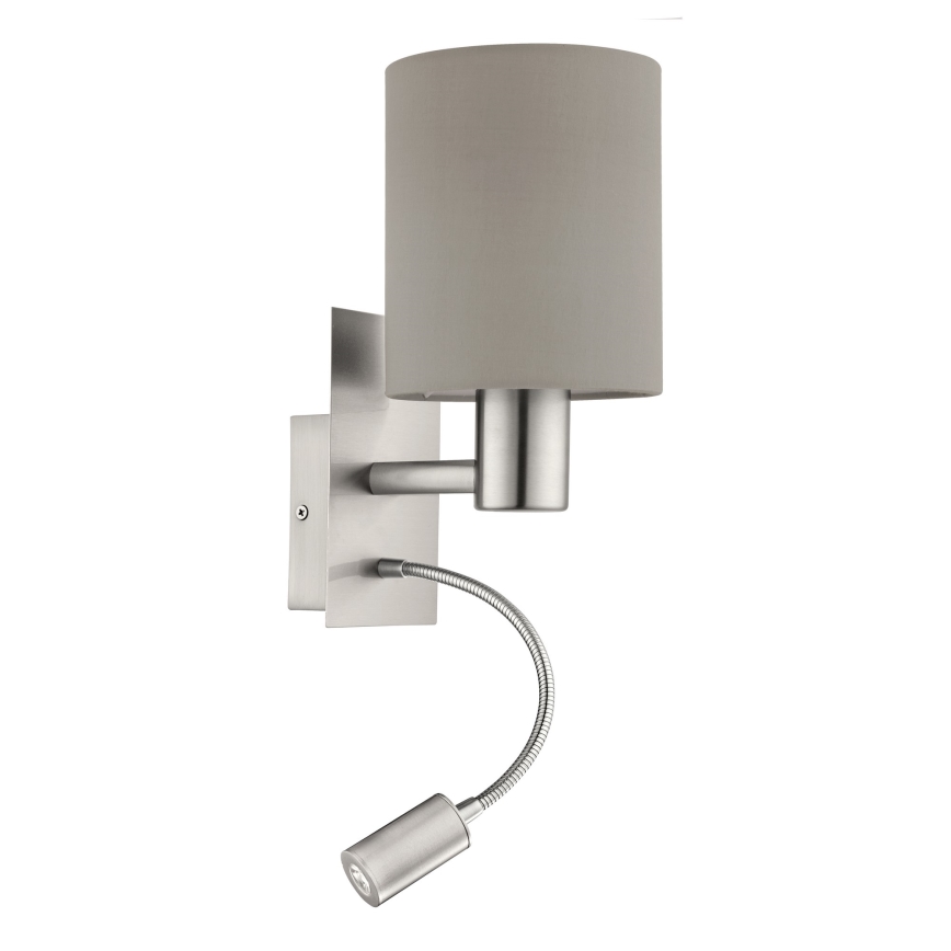 Eglo - LED Flexibilné svietidlo 1xE27/40W+LED/3,8W taupe