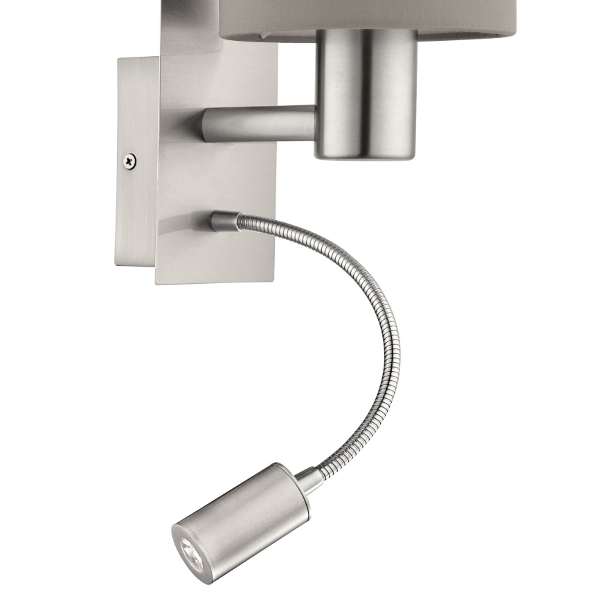 Eglo - LED Flexibilné svietidlo 1xE27/40W+LED/3,8W taupe