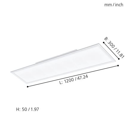 Eglo - LED RGBW Stmievateľné svietidlo SALOBRENA-C LED/31W + diaľkové ovládanie