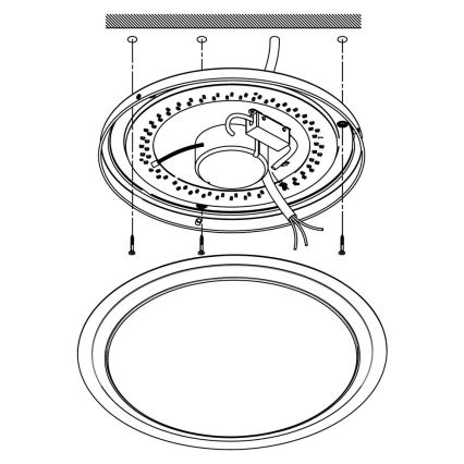 Eglo - LED RGBW Stmievateľné stropné svietidlo COMPETA-C LED/17W/230V