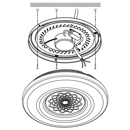 Eglo - LED RGBW Stmievateľné nástenné stropné svietidlo CAPASSO-C LED/17W/230V