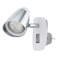 Eglo 96846 - LED Nástenná lampa do zásuvky MONCALVIO 1 1xGU10/3,3W/230V