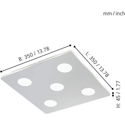 Eglo - LED Stropné svietidlo 5xLED/4,5W/230V