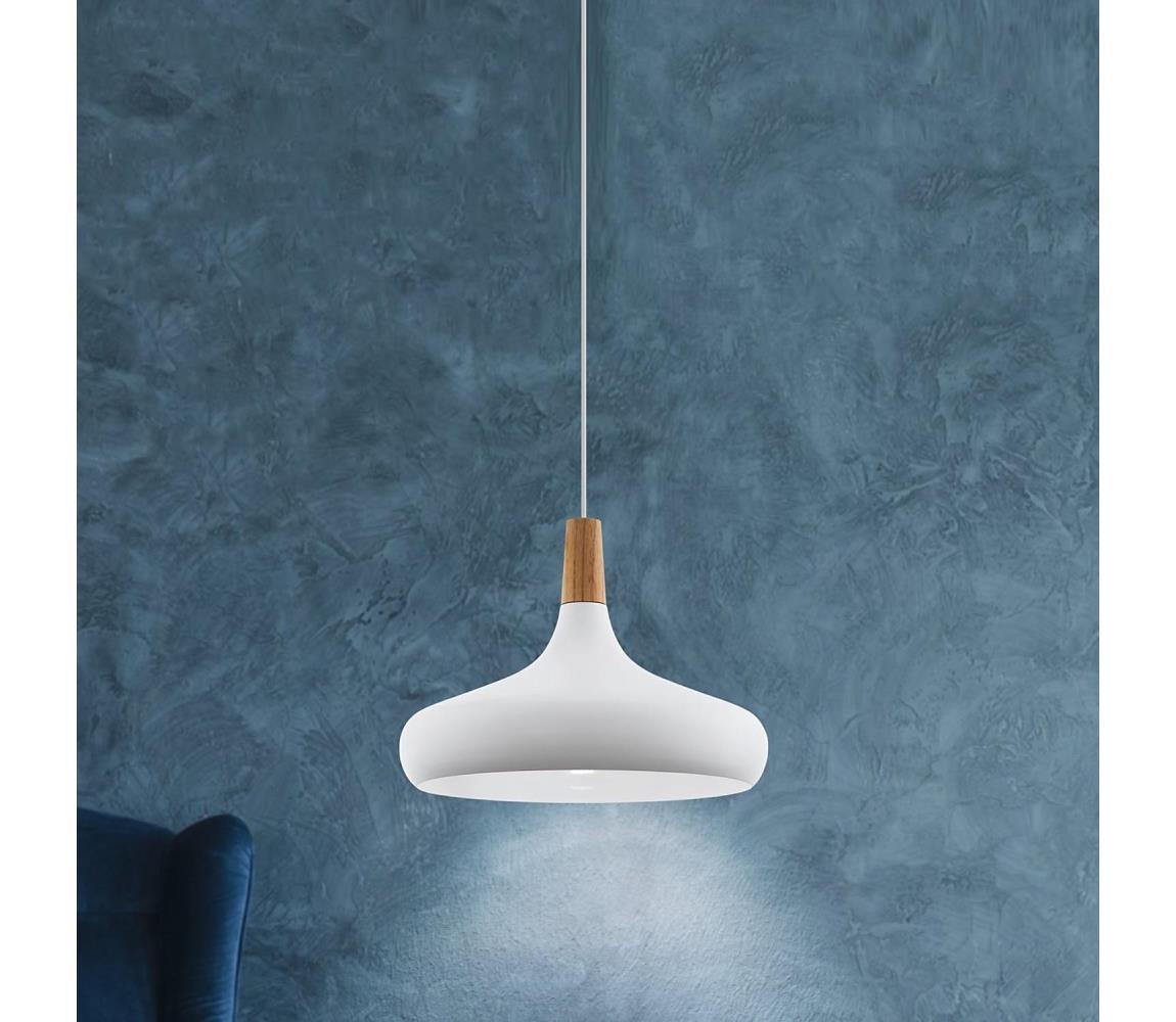 Eglo 96983 - Závesné svietidlo SABINAR 1xE27/60W/230VV pr. 40 cm biela 96983