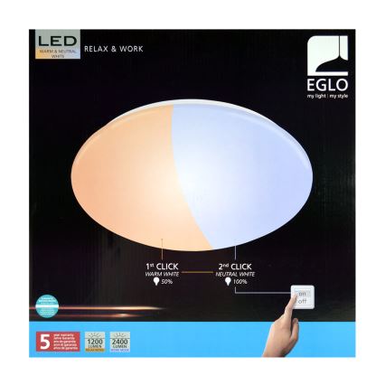 Eglo 97105 - LED Stropné svietidlo GIRON-RW 1xLED/24W/230V 2700K-4000K