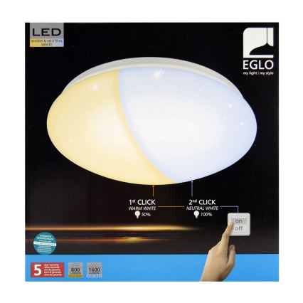 Eglo 97108 - LED Stropné svietidlo GIRON-RW 1xLED/18W/230V 2700K-4000K