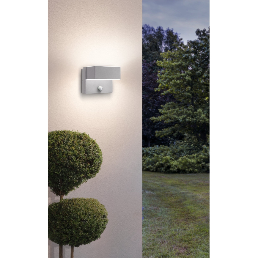 Eglo - LED Vonkajšie nástenné svietidlo so senzorom 2xLED/5,6W/230V