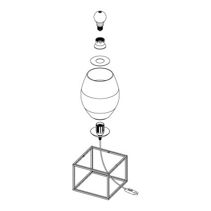 Eglo - Stolná lampa 1xE27/40W/230V