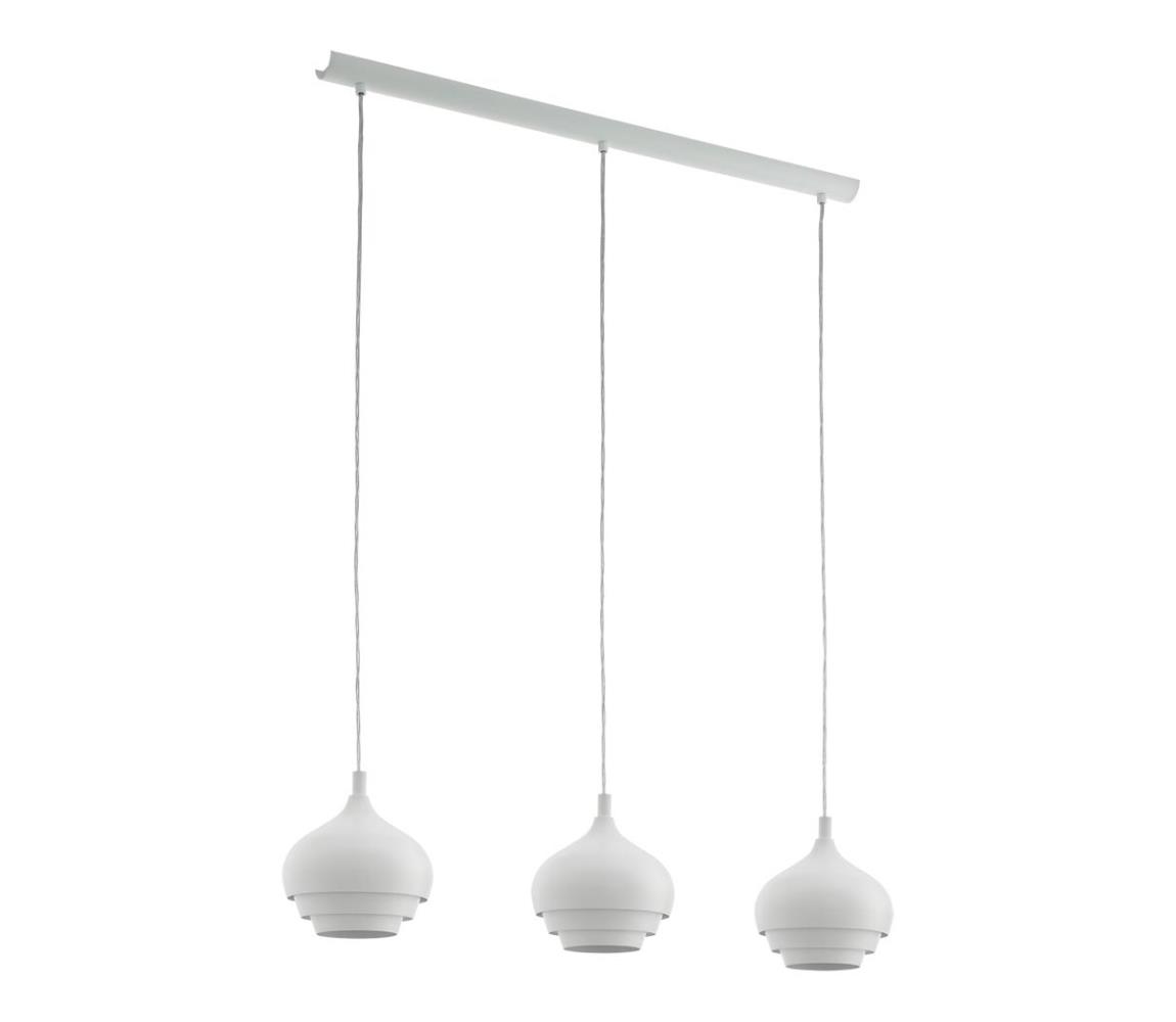 Eglo 97213 - Závesný luster CAMBORNE 3xE27/60W/230V biela 97213