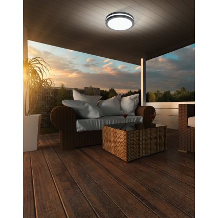 Eglo - LED Stmievateľné kúpeľňové stropné svietidlo LOCANA-C LED/14W/230V Bluetooth IP44 antracit