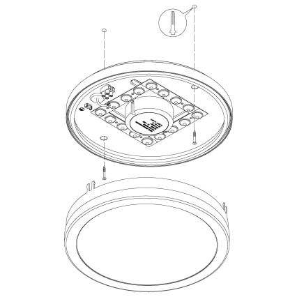 Eglo - LED Stmievateľné kúpeľňové stropné svietidlo LOCANA-C LED/14W/230V Bluetooth IP44 antracit