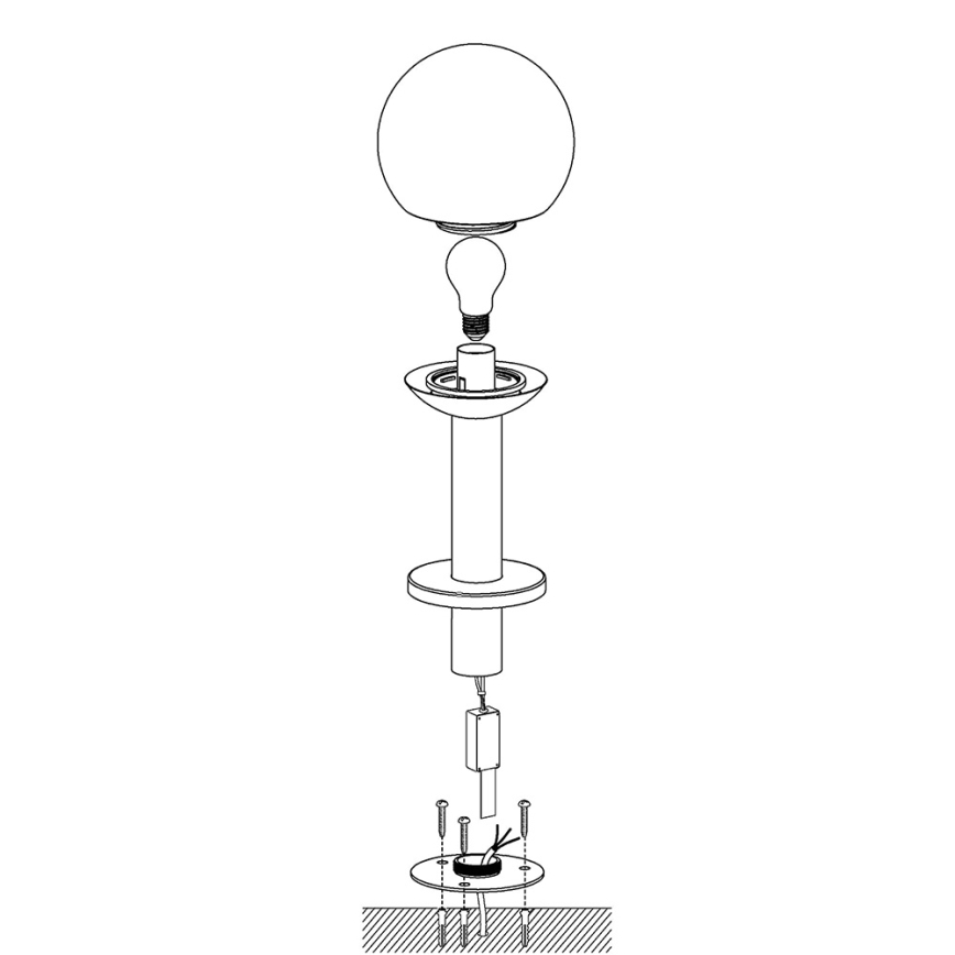 Eglo - LED Stmievateľná vonkajšia lampa NISIA-C 1xE27/9W/230V 525 mm IP44