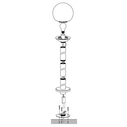 Eglo 97249 - LED stmievateľné vonkajšie svietidlo NISIA-C 1xE27/9W/230V 980 mm IP44