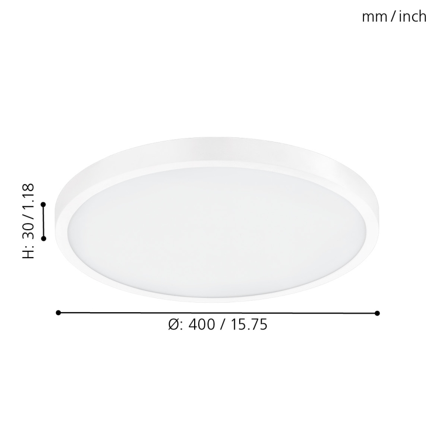 Eglo - LED stropné svietidlo 1xLED/25W/230V okrúhle biele 2500 lm priemer 40 cm