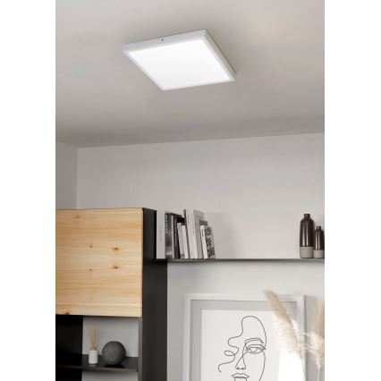 Eglo - LED Stropné svietidlo 1xLED/25W/230V biela hranatý 4000K