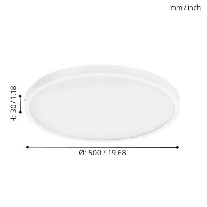 Eglo - LED Stmievateľné stropné svietidlo 1xLED/25W/230V