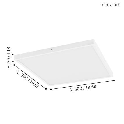 Eglo - LED Stmievateľné stropné svietidlo 1xLED/25W/230V