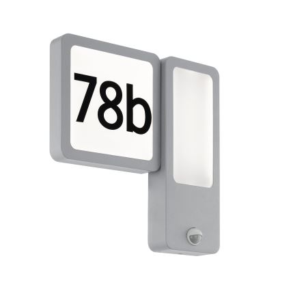 Svietidlo s číslom 78b je pripevnené na stene. Svietidlo má zabudovaný snímač pohybu. Na svietidle je osvetlená tabuľka s číslom domu.