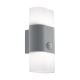 Eglo 97313 - LED Vonkajšie nástenné svietidlo so senzorom FAVRIA 1 2xLED/5,5W/230V