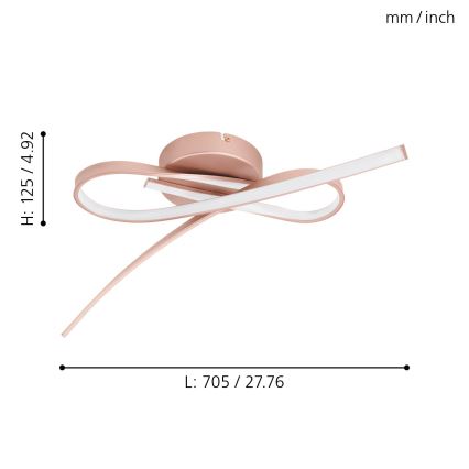 Eglo - LED Prisadený luster 2xLED/11W/230V