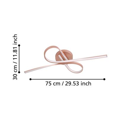 Eglo - LED Prisadený luster 2xLED/11W/230V