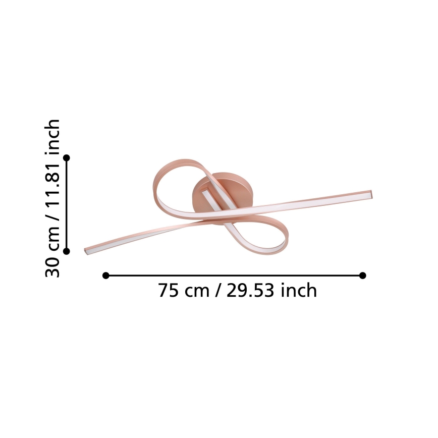 Eglo - LED Prisadený luster 2xLED/11W/230V