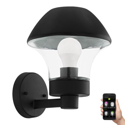 Eglo 97446 - LED Stmievateľné vonkajšie nástenné svietidlo VERLUCCA-C 1xE27/9W/230V IP44 Bluetooth