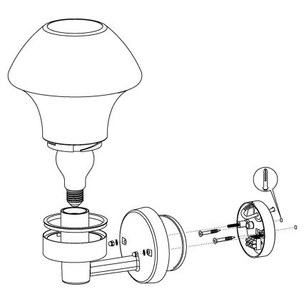 Eglo 97446 - LED Stmievateľné vonkajšie nástenné svietidlo VERLUCCA-C 1xE27/9W/230V IP44 Bluetooth