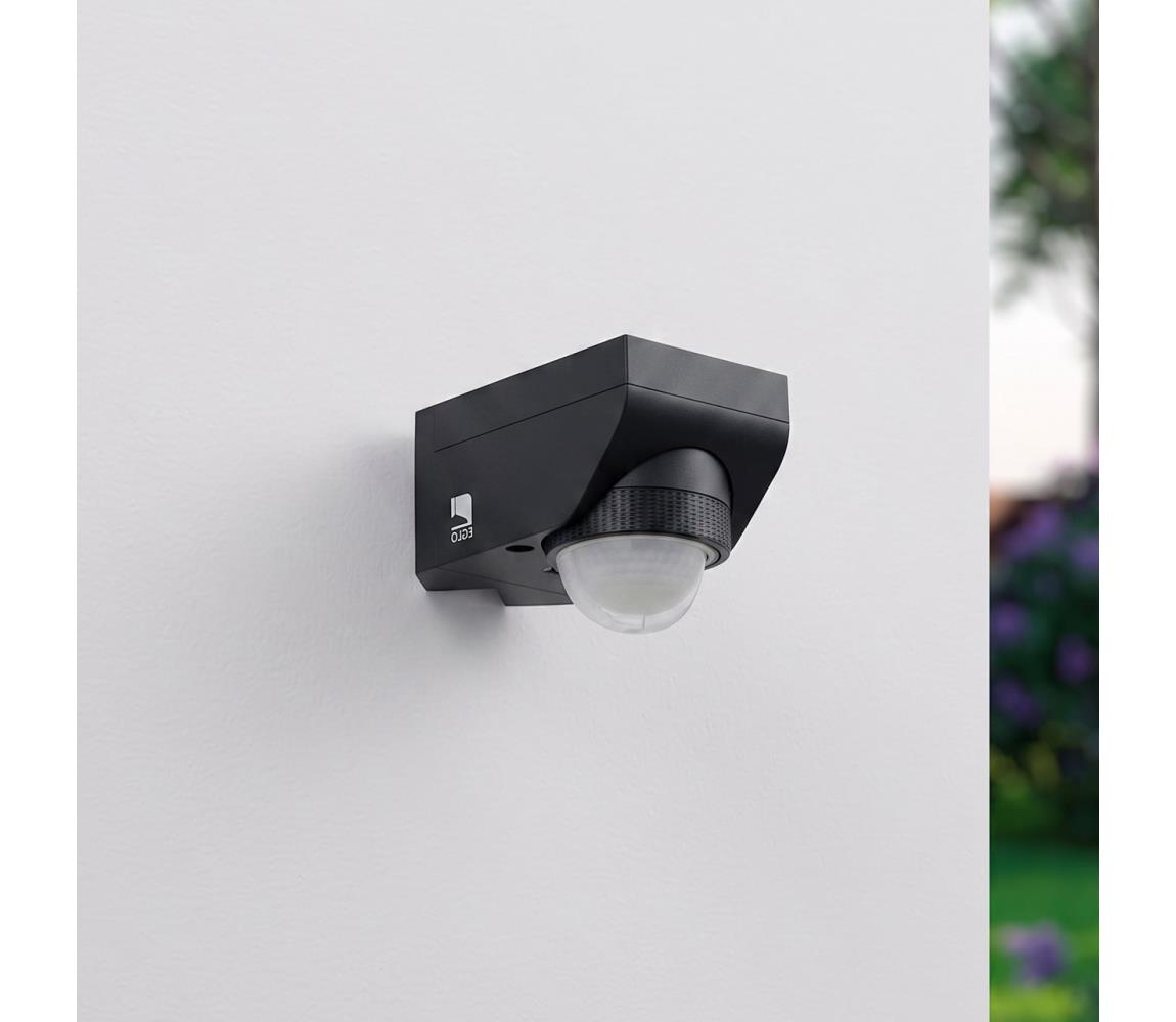 Eglo 97467 - Vonkajší pohybový a súmrakový senzor DETECT ME 4 12 m čierny IP44 97467