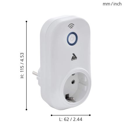 Eglo - Inteligentná zásuvka Connect plug 2300W