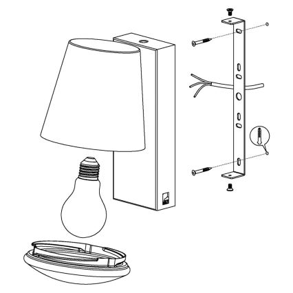 Eglo - LED Stmievateľné vonkajšie nástenné svietidlo CALDIERO-C 1xE27/9W/230V IP44