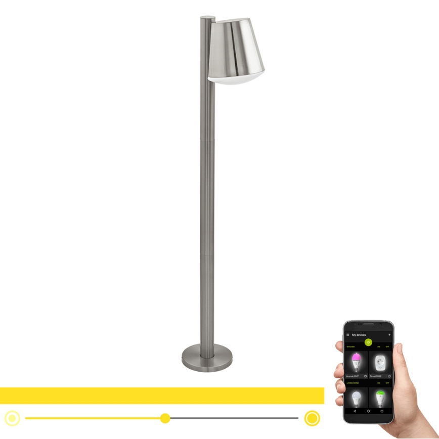 Eglo 97485 - LED stmievateľná vonkajšia lampa CALDIERO-C 1xE27/9W/230V matný chróm IP44