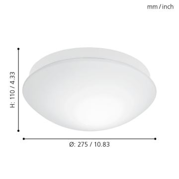 Eglo - Kúpeľňové svietidlo so senzorom 1xE27/20W/230V