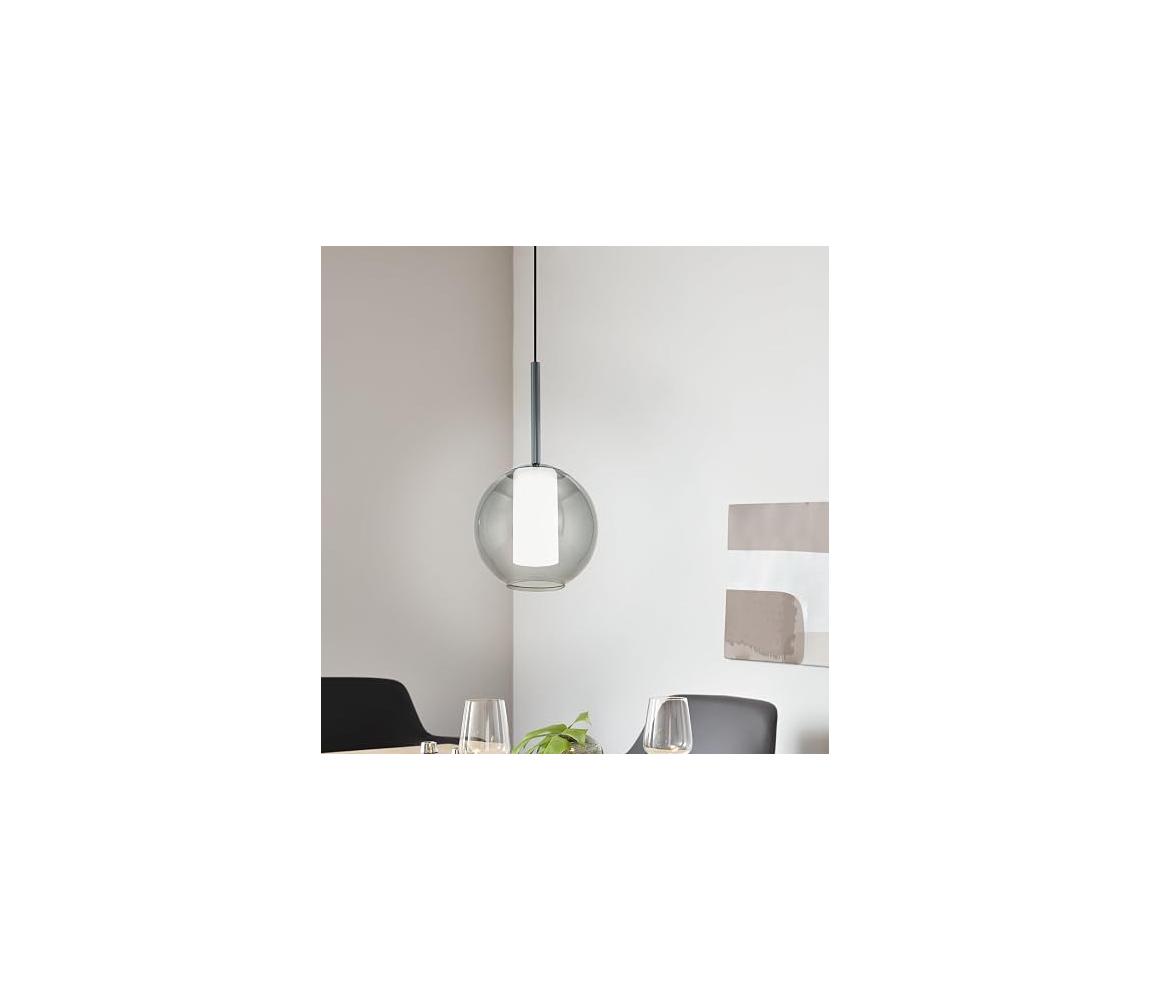 Eglo 97633 - Závesné svietidlo na lanku TINDARI 1xE27/60W/230V dýmovo čierna 97633