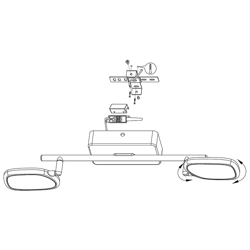 Eglo 97692 - LED RGB Bodové svietidlo PALOMBARE-C 2xLED/5W/230V