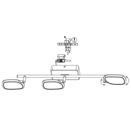 Eglo - LED RGB Bodové svietidlo PALOMBARE-C 3xLED/5W/230V