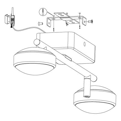 Eglo 97715 - LED RGB Stmievateľné bodové svietidlo CORROPOLI-C 2xLED/5W/230V