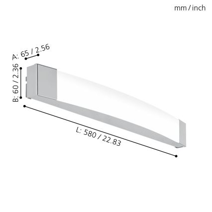 Eglo - LED Kúpeľňové zrkadlové svietidlo LED/16W/230V IP44