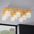 Eglo 97722 - LED Krištáľový prisadený luster PYTON GOLD 9xG9/3W/230V